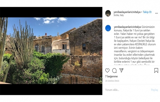 1 Euro ya ev almayı düşünenler dikkat!