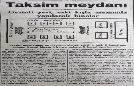 1940 yılında Taksim Meydanı ve civarının alacağı şekil!