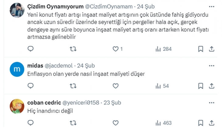 Yeni konutta fiyat artışı yavaşladı, maliyet artışıyla makas kapandı! Ev alacaklar Vites küçülttü ama gidiyor dedi!
