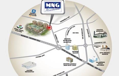 Erzurum MNG Residence satılık daire!