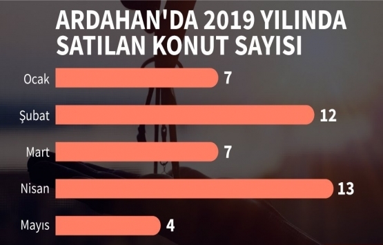 Ardahan da Mayıs ayında 4 adet konut satıldı!