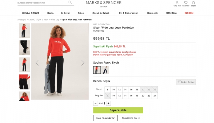 Marks&Spencer’da yüzde 15 indirime ek 150 TL indirim! Acele edin! İşte 14 Eylül 2022 güncel fiyat listesi