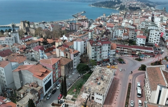 Sinop Kent Meydanı Millet Bahçesi Projesi için yıkımlar başladı!