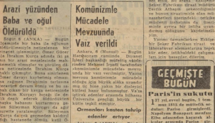 1952 yılında arsa kavgası 2 cana mal olmuş! Baba ve oğul arsa kurbanı oldu! 