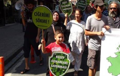 Fatih'teki park orman arazisine yapılacak stadyum protesto edildi! 