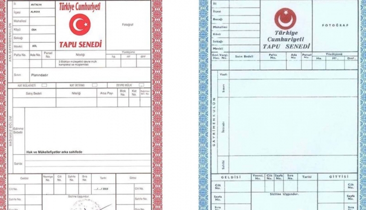 Tapu sahipleri dikkat! Tapunuz hangi renk? Mavi ve kırmızı tapu ne anlama geliyor? 