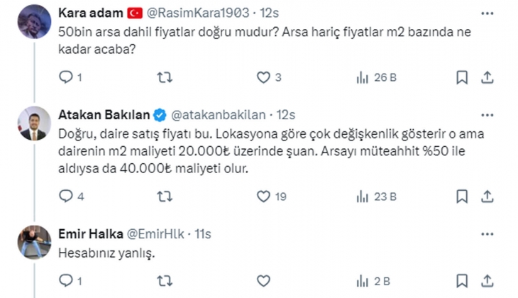 Hem beton hem de konut fiyatları 10 yılda 20 kat arttı!