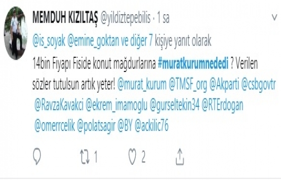 Konut mağdurlarından Murat Kurum a çağrı! 