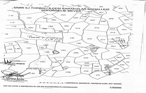 İzmir Torbalı da özel mülkiyetteki parsel, 1. Derece Arkeolojik Sit Alanı ilan edildi!
