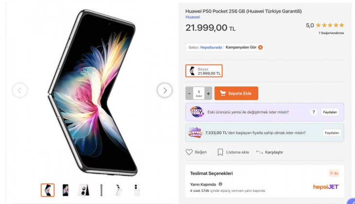 Huawei’den dev fırsat! Sevilen modeli P50 Pocket’da büyük indirim! 26 Ağustos 2022 fiyat listesi