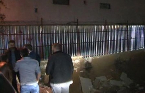 Maltepe’de 7 katlı binanın girişi çöktü!