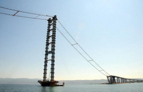 İzmit Körfez Köprüsü inşaatından son görüntüler!