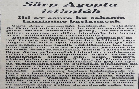 1940 yılında Surp Agop ta istimlak!