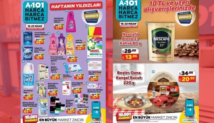 A101 aktüel kataloğu yayımlandı! İşte 16, 17, 18, 19, 20, 21 ve 22 Nisan A101 aktüel ürünleri ve fiyat listesi