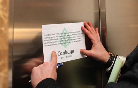 Çankaya'da kural dışı asansöre tolerans yok!