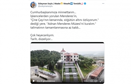 Adnan Menderes Demokrasi Müzesi nde sona gelindi!