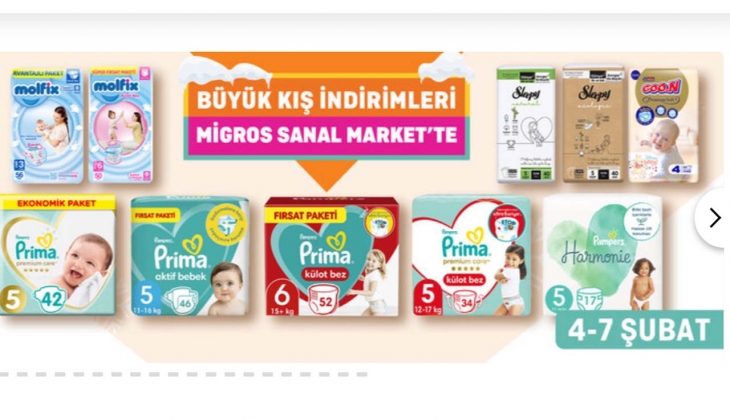 Migros’tan görülmemiş kampanya! Bebek bezlerine yüzde 60 indirim! İşte 4 Şubat 2023 fiyat listesi…