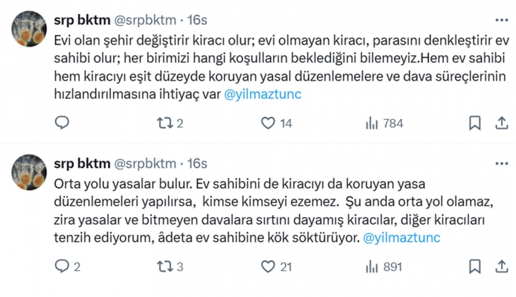 Tebernüş Kireçci Orta yolu bulamıyoruz dedi: Yatırım için ev almak da kiracı olmak da suç değil!