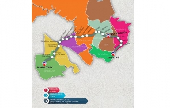 Kabataş-Mahmutbey Metrosu nereden geçecek?