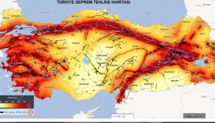 5.5 büyüklüğünde deprem beklenen iller açıklandı! İşte diri fay haritasına göre en riskli ve risksiz bölgeler...