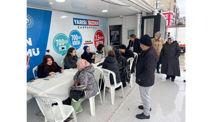 Kentsel dönüşüm tırları yarısı bizden kampanyası için İstanbul da!