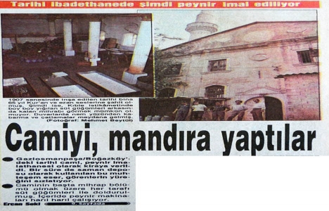 1989 yılında Boğazköy Cami, mandıra olarak kullanılıyormuş!