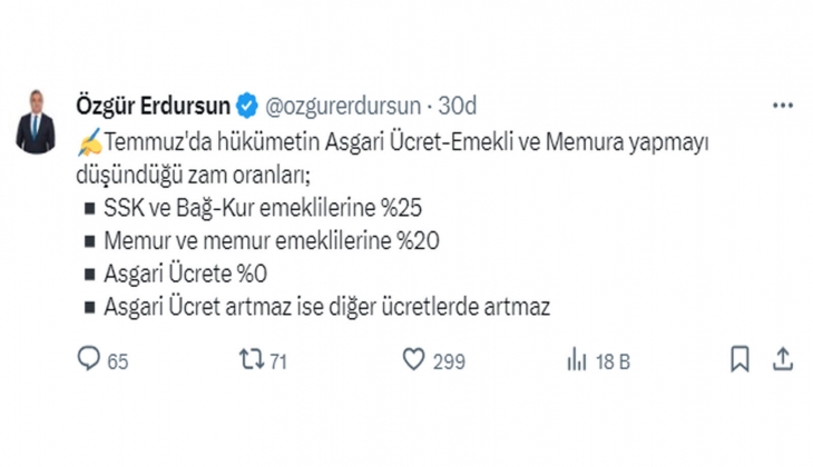 Temmuz da SSK-BağKur emeklisine yüzde 25, memura yüzde 20 zam! Son dakika açıklaması geldi!