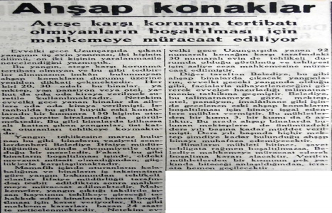 1944 yılında ahşap konakların boşaltılması için mahkemeye müracaat!