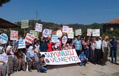 Seferihisar'da İZSU'nun yeni şebekesi protesto edildi!