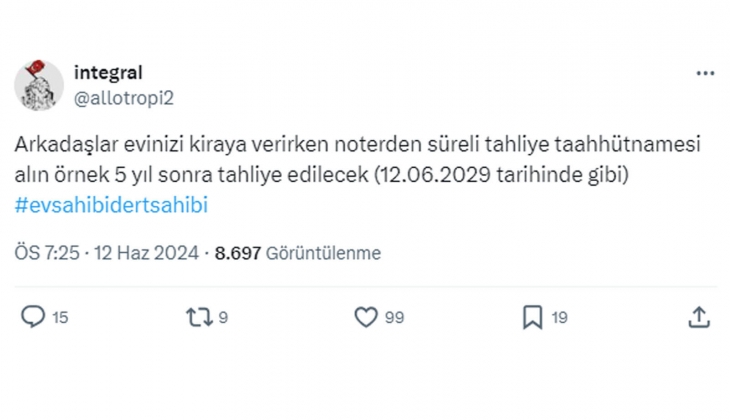 Ev sahiplerine süreli tahliye taahhütname önerisi! 