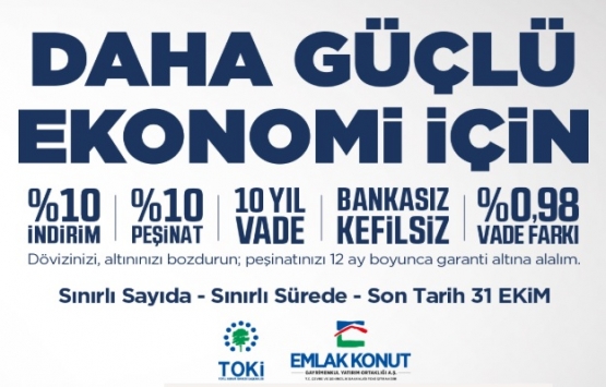 Konutta indirim kampanyası resmen başladı!