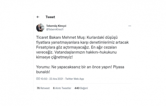 Bakan Muş açıkladı: Fırsatçılara göz açtırmayacağız!