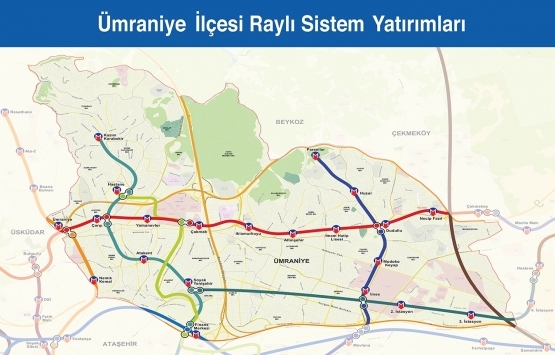 İstanbul raylı sistem haritası 2019!