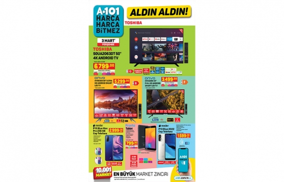 A101 3 Mart 2022 kataloğu! Kadınlar gününe özel dev fırsatlar!