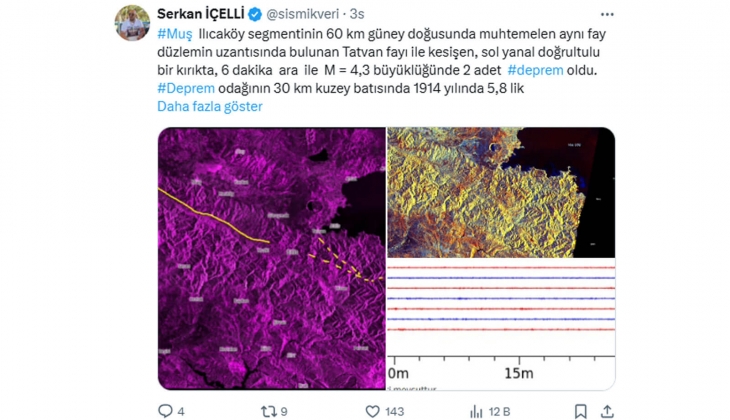 Maden Teknolojisi ve Yer Bilimleri Uzmanından Bitlis depremi açıklaması: 6 ve 6.5 büyüklüğünde deprem üretebilir!