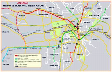 Ankara Sincan metrosu güzergahı!