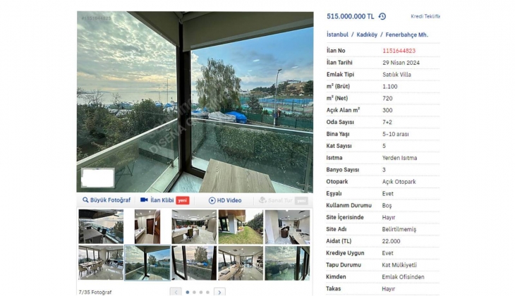 Kadıköy'ün en pahalı evi belli oldu! Dudak uçuklatan fiyatı ilan sitesini salladı! Aidatı ise resmen bir kira bedelinde!