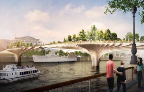 Londra'da Thames Nehri'nin üzerine asma bahçeleri inşa edilecek!