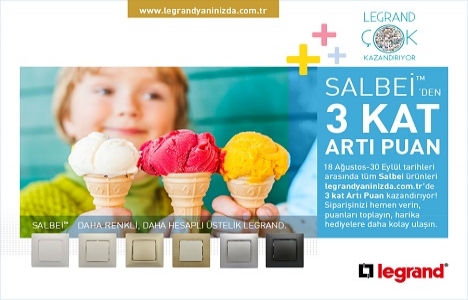 Legrand Salbei ürünleriyle puan kazandırıyor!