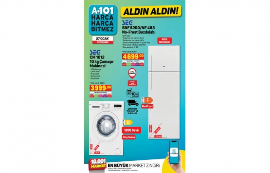 A101 aldın aldın online 27 Ocak kataloğu!