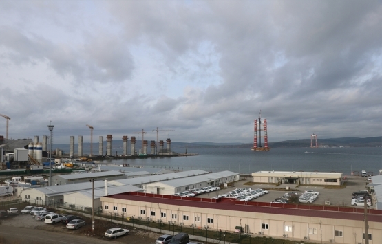 1915 Çanakkale Köprüsü nün ayakları 143 metre yüksekliğe ulaştı! 