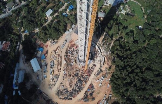 Küçük Çamlıca TV-Radyo Kulesi inşaatında sona gelindi!