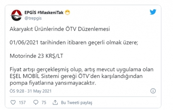 Motorine 23 kuruş zam geldi!