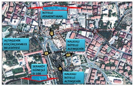 Halkalı Meydanı'nda trafiği rahatlatacak çalışma!