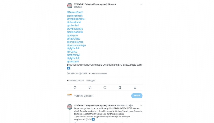 Ev sahiplerinden kiracıların oturma süreleri 3 yıla düşürülsün talebi! EVSİAD 25 maddede nedenini açıkladı!