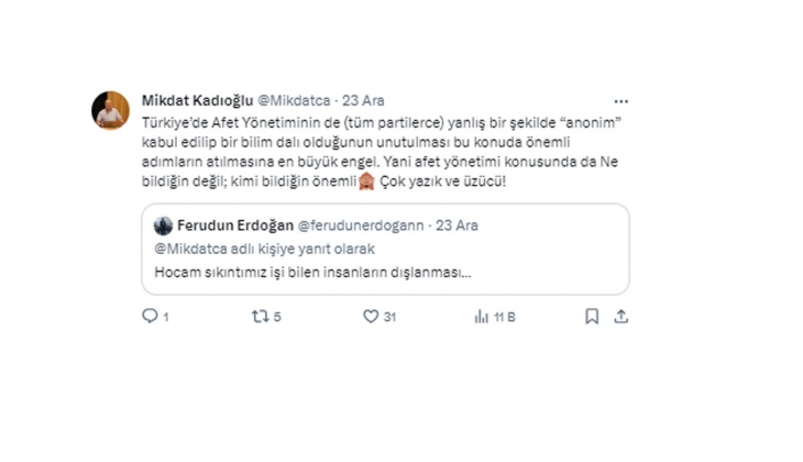 Prof. Dr. Mikdat Kadıoğlu ndan kentsel dönüşüm tepkisi: Ana arterlerden başlatılması gerekir!