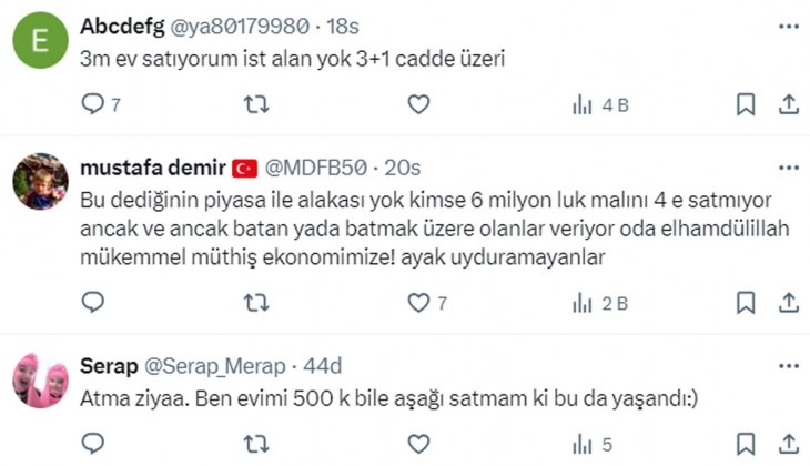 Analistten konutta yüzde 30-40 düşük fiyat teklif edin önerisi geldi: Sosyal medyada yorum yağdı!