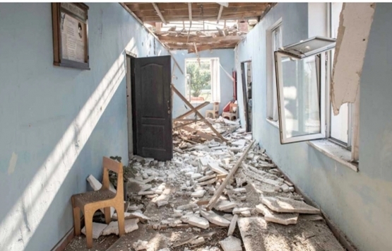 İşgalci Ermenistan, Azerbaycan'daki bir okulu yıktı!