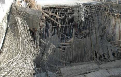 Karabük'te stadyum inşaatı çöktü!