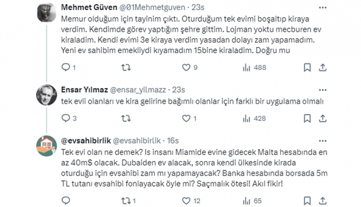 Ev sahiplerinden yüzde 25 sınırlamasının kaldırılması hataydı açıklamasına tepki yağdı!